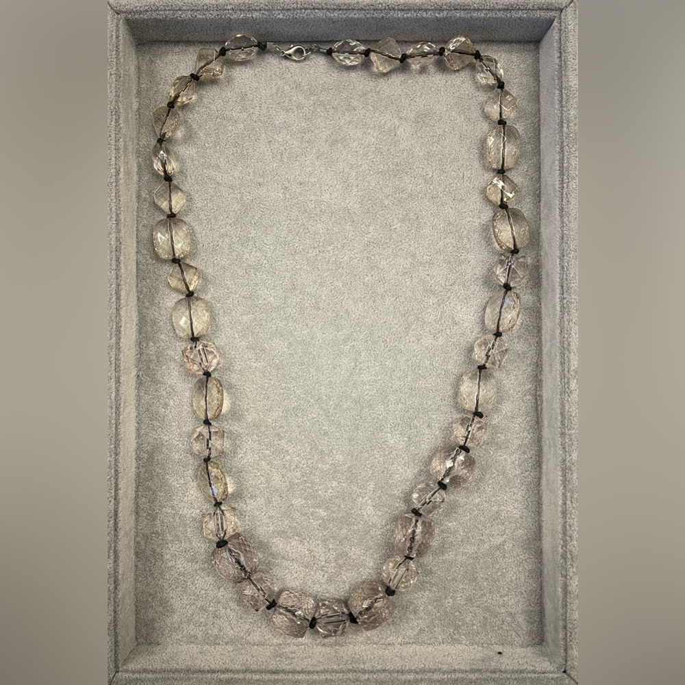 Elegant Clear Beaded Necklace